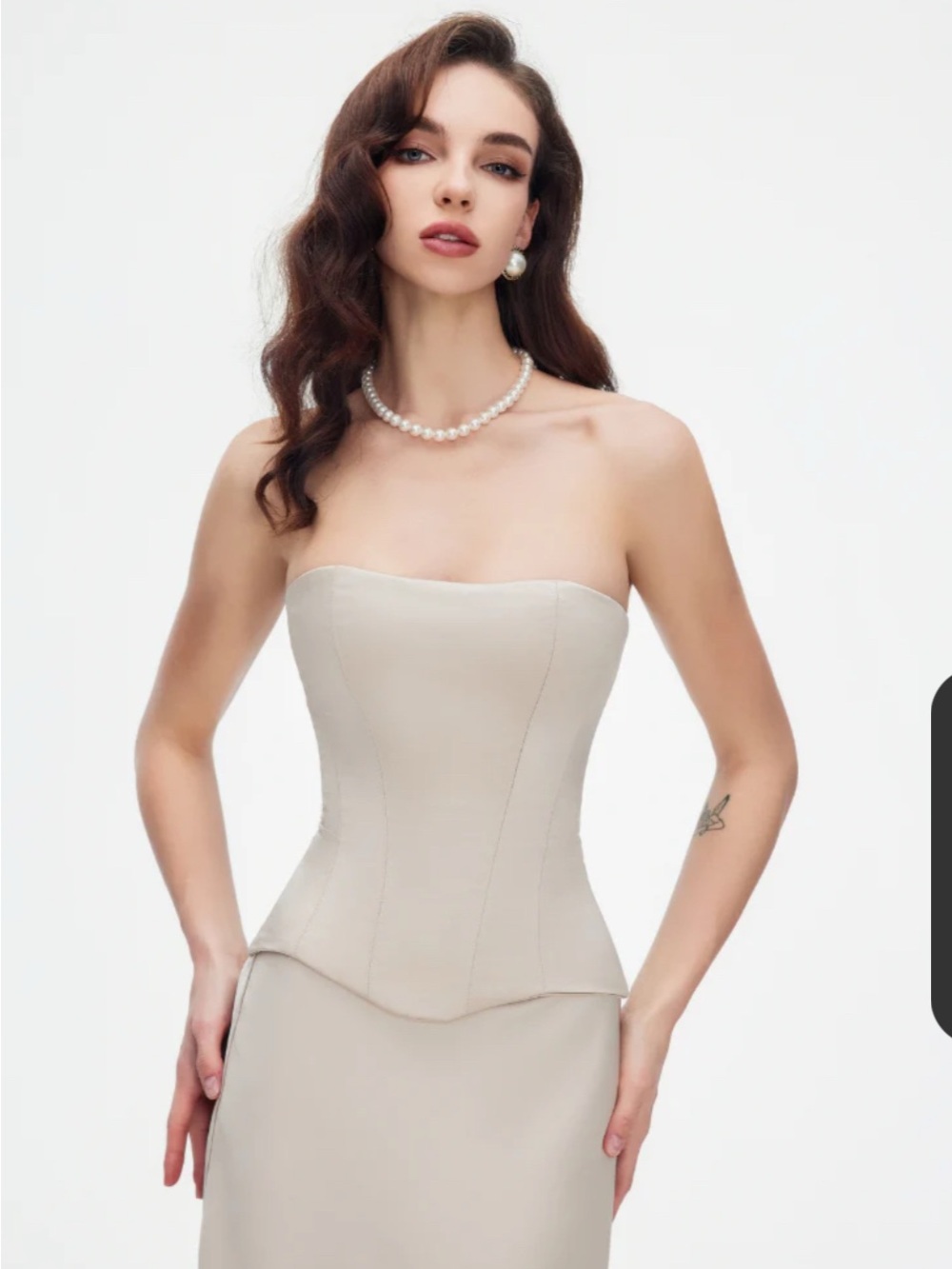 Perfect Corset NYC Strapless Beige Corset Top - Size small